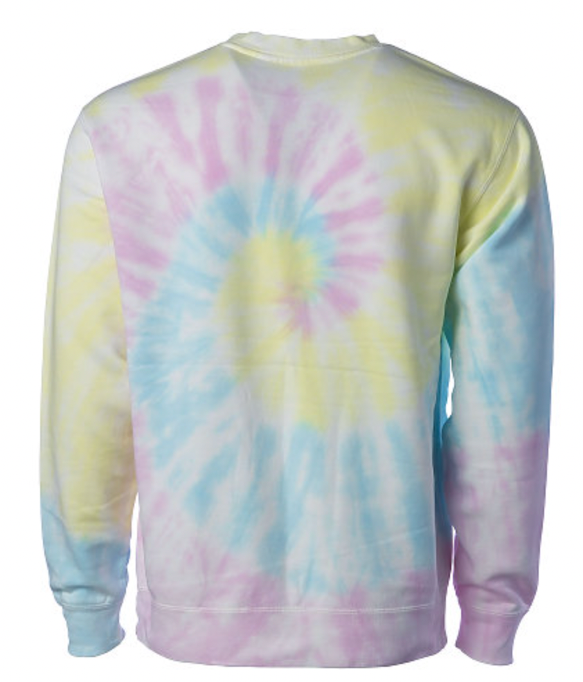 Independent Unisex Midweight Tie Dyed Crew