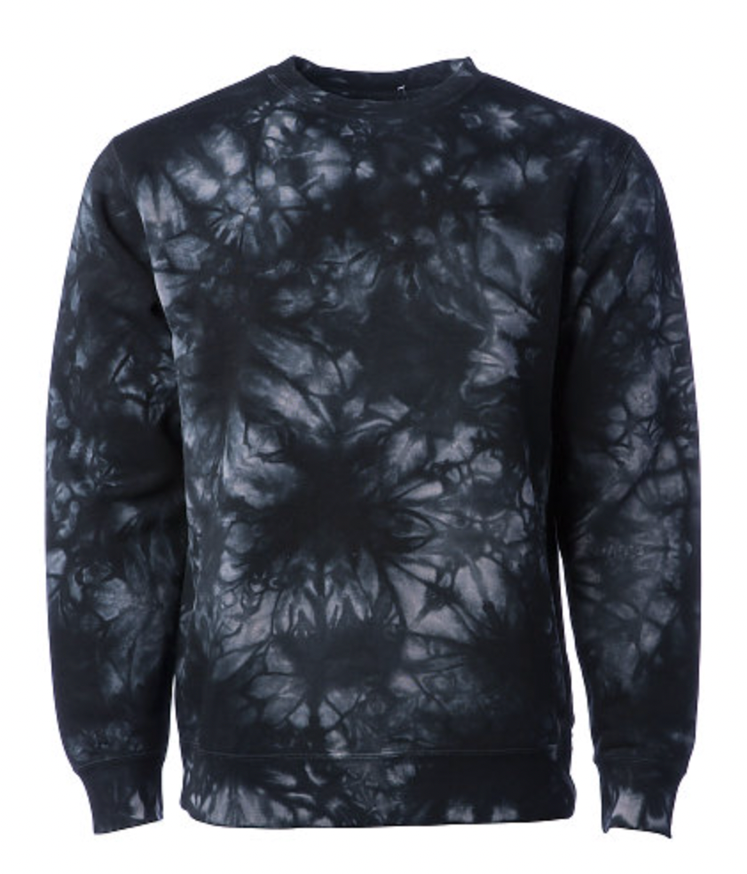 Independent Unisex Midweight Tie Dyed Crew