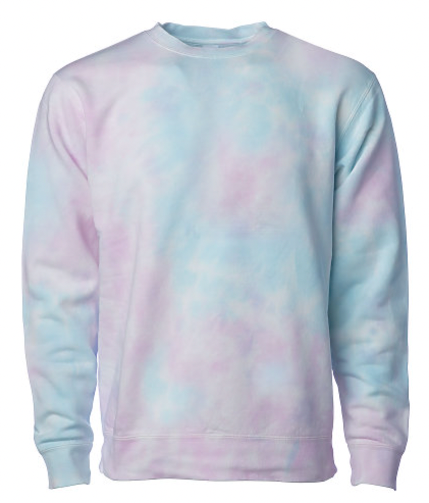 Independent Unisex Midweight Tie Dyed Crew