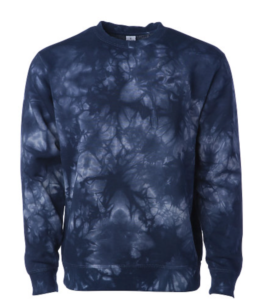 Independent Unisex Midweight Tie Dyed Crew
