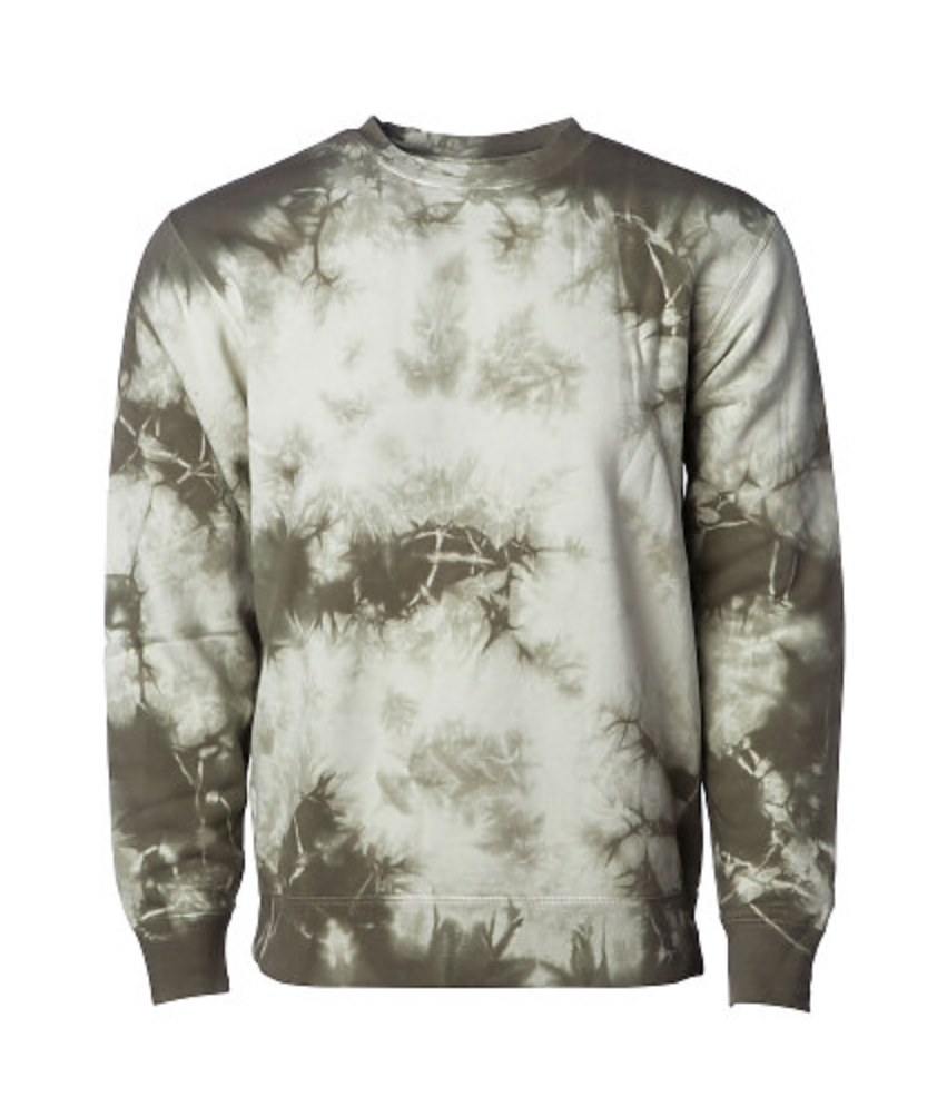 Independent Unisex Midweight Tie Dyed Crew