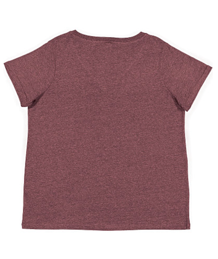 LAT Ladies' Curvy V-Neck Fine Jersey Tee