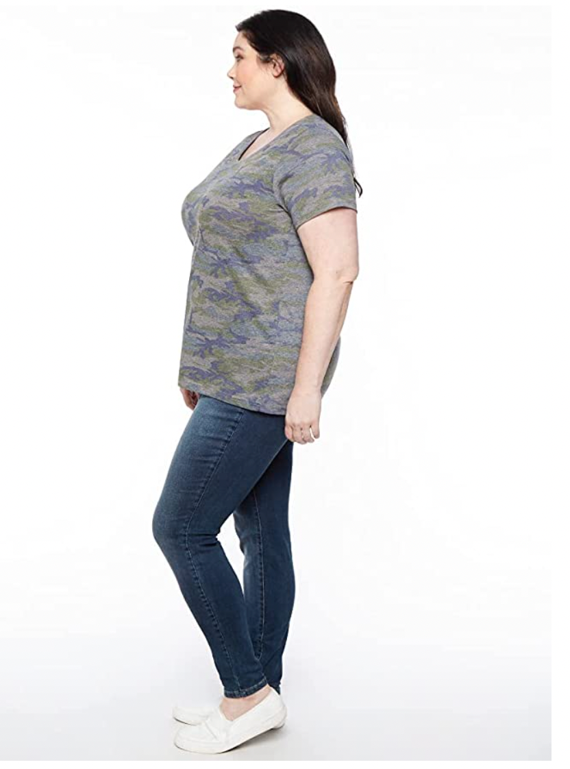LAT Ladies' Curvy Fine Jersey Tee