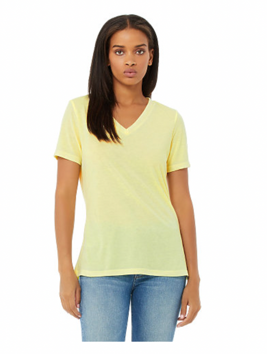 BELLA+CANVAS Women's Relaxed Triblend V-Neck Tee