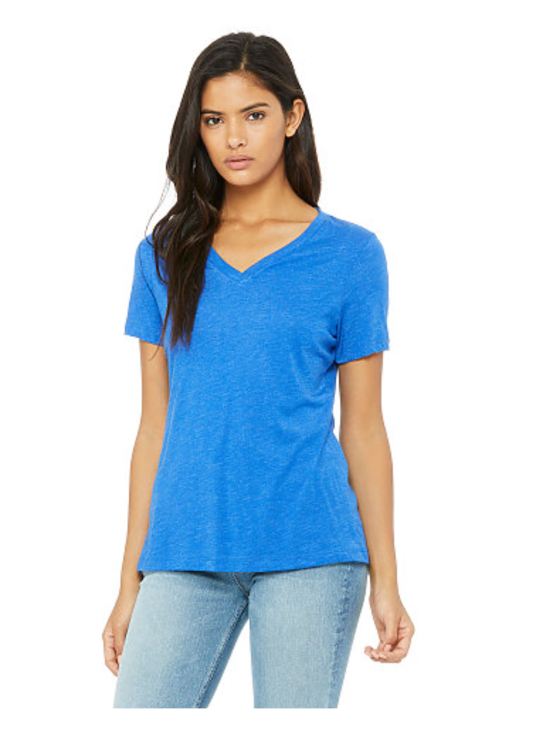 BELLA+CANVAS Women's Relaxed Triblend V-Neck Tee