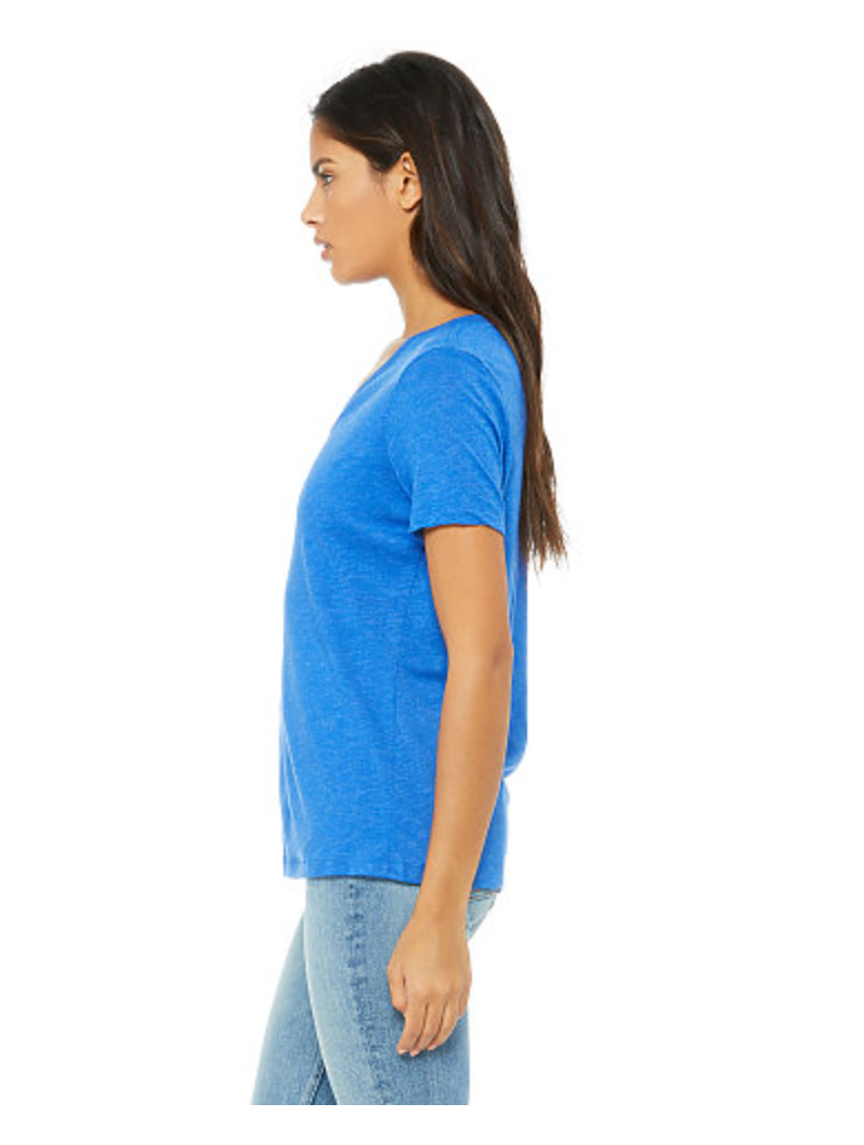 BELLA+CANVAS Women's Relaxed Triblend V-Neck Tee
