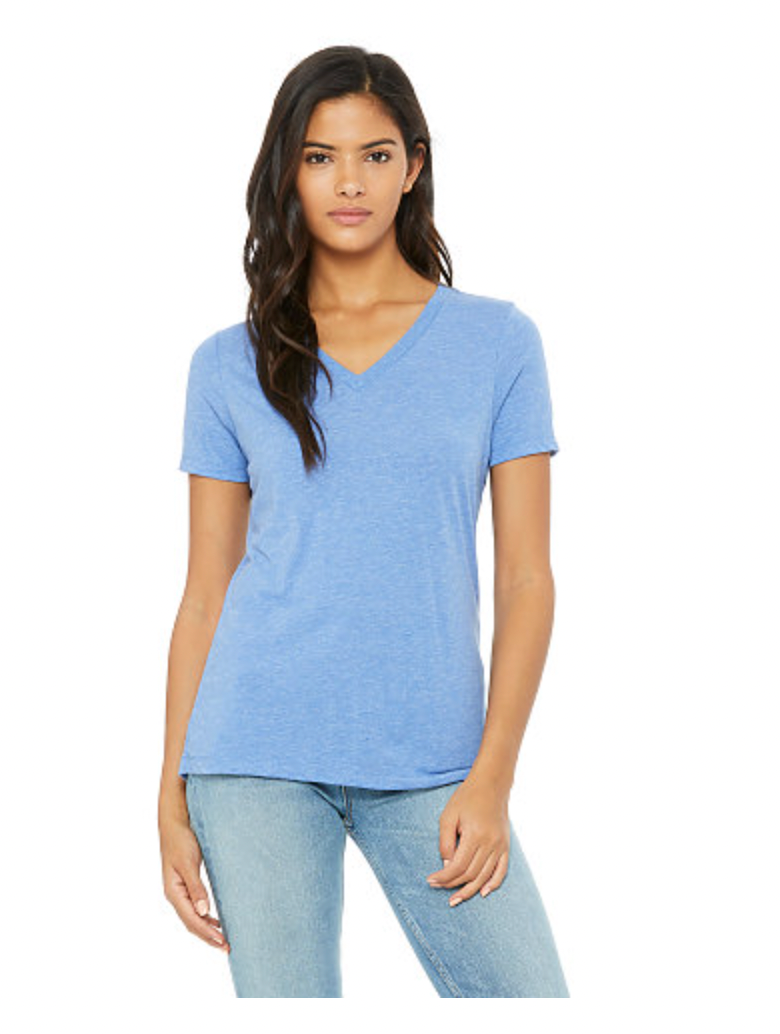 BELLA+CANVAS Women's Relaxed Triblend V-Neck Tee