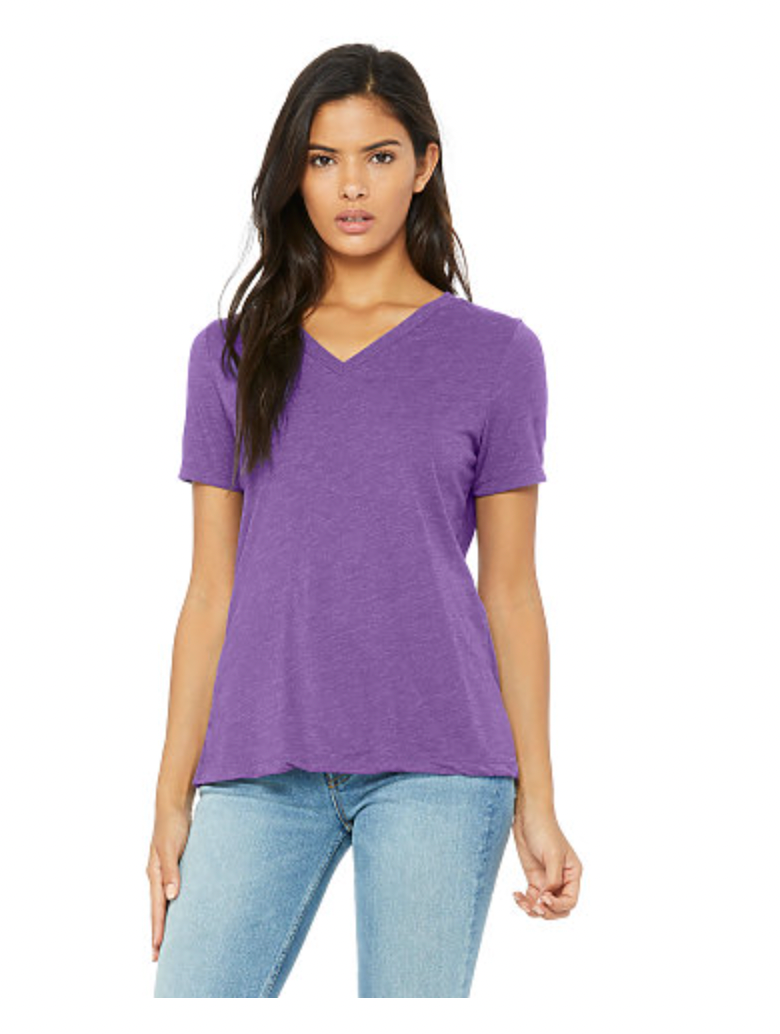 BELLA+CANVAS Women's Relaxed Triblend V-Neck Tee
