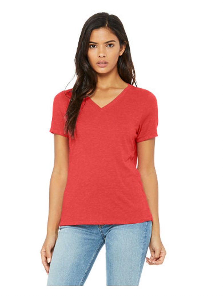 BELLA+CANVAS Women's Relaxed Triblend V-Neck Tee