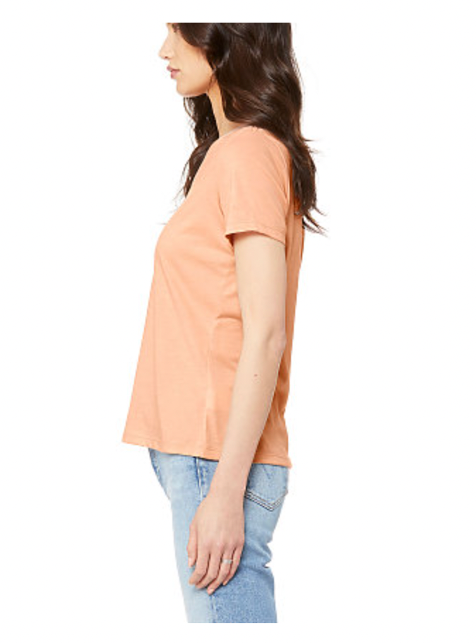 BELLA+CANVAS Women's Relaxed Heather CVC V-Neck Tee