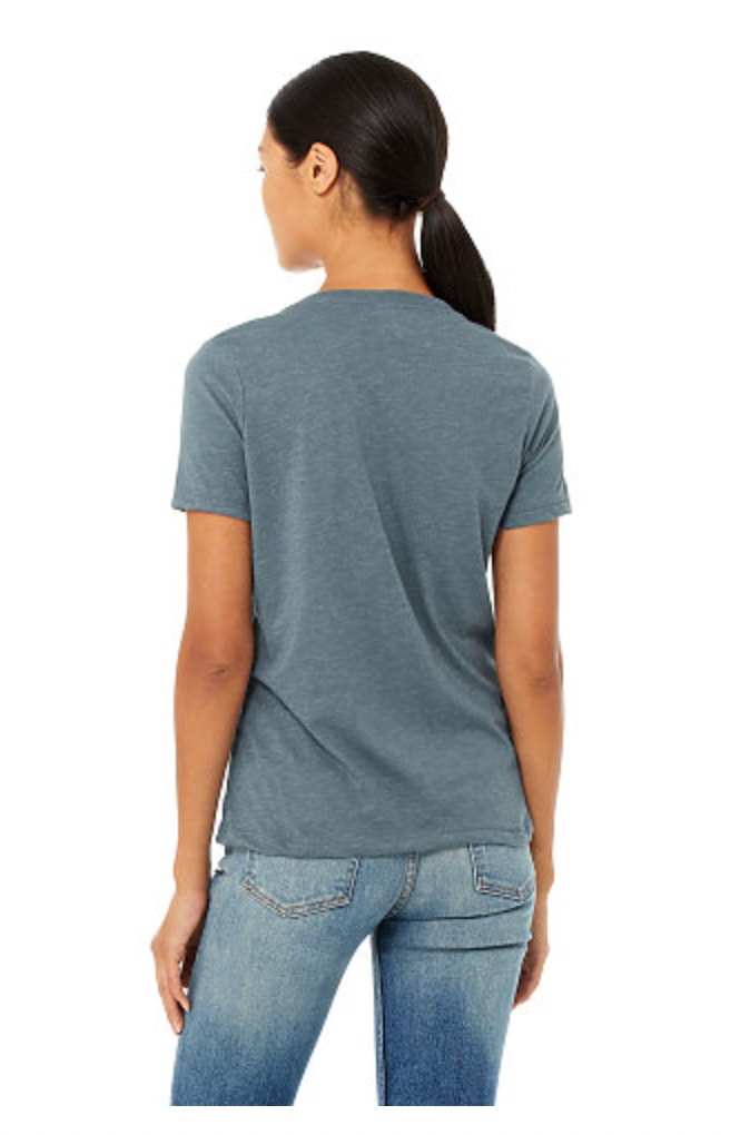 BELLA+CANVAS Women's Relaxed Heather CVC V-Neck Tee