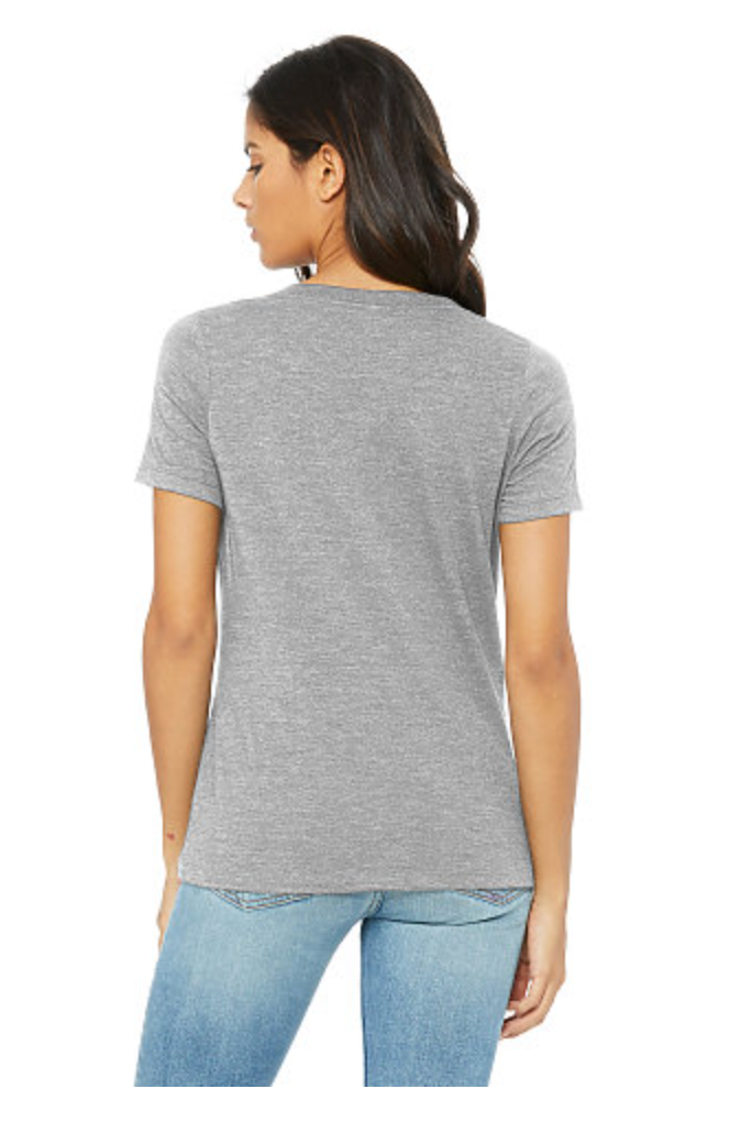 BELLA+CANVAS Women's Relaxed Heather CVC V-Neck Tee