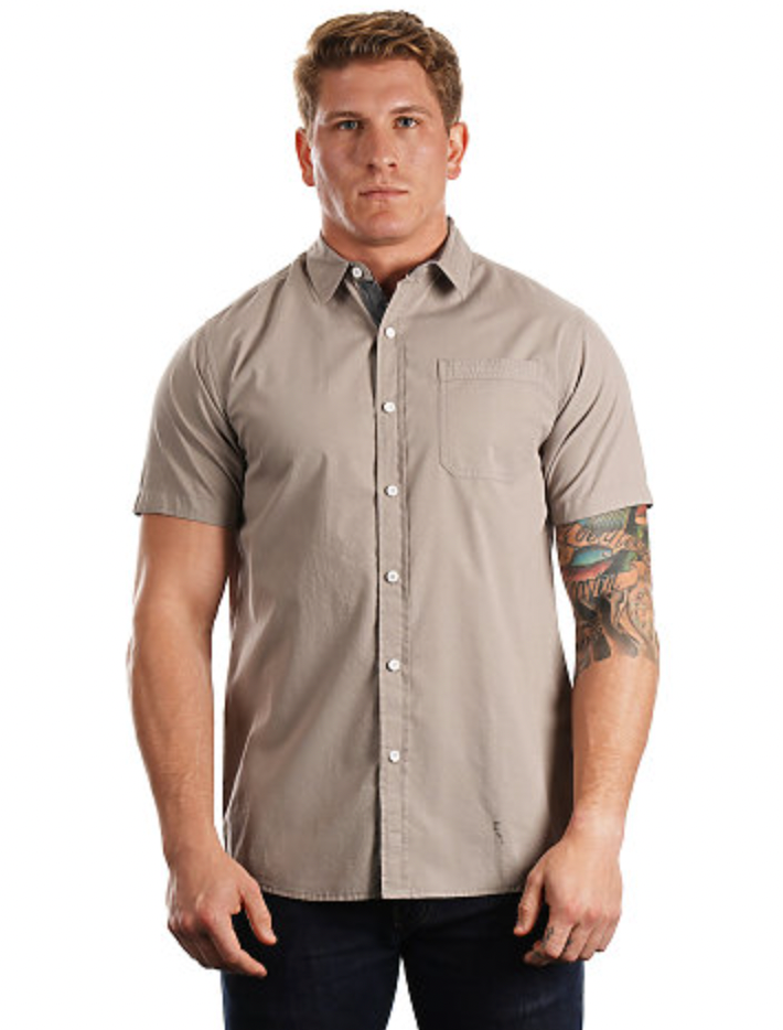 Burnside Men's Short Sleeve Peached Poplin Shirt