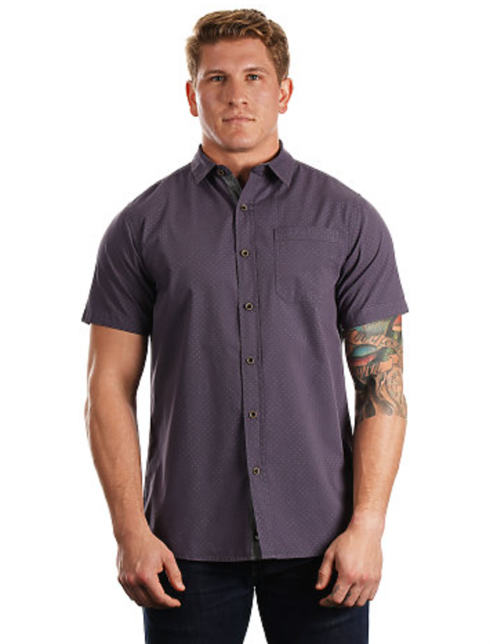 Burnside Men's Short Sleeve Peached Poplin Shirt