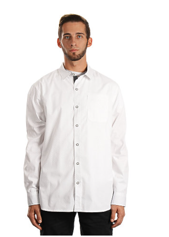 Burnside Men's Long Sleeve Peached Poplin
