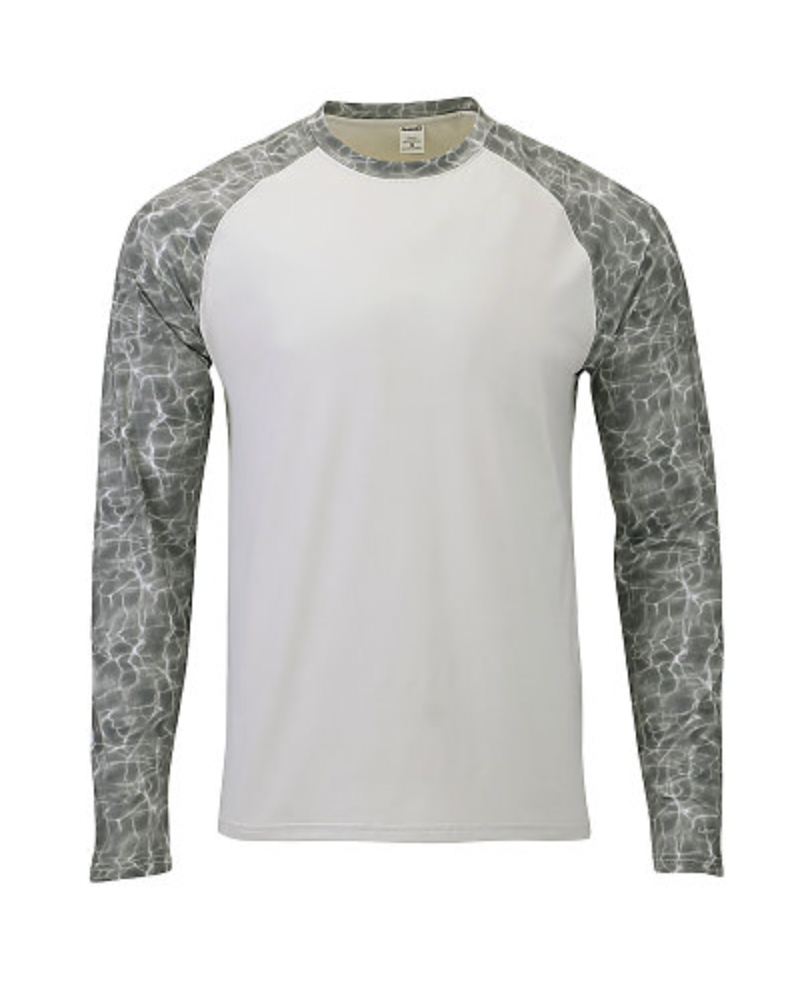 ParagonXP Panama Adult Raglan Sublimated Long Sleeve Performance Tee -  Shock Oceanic Print