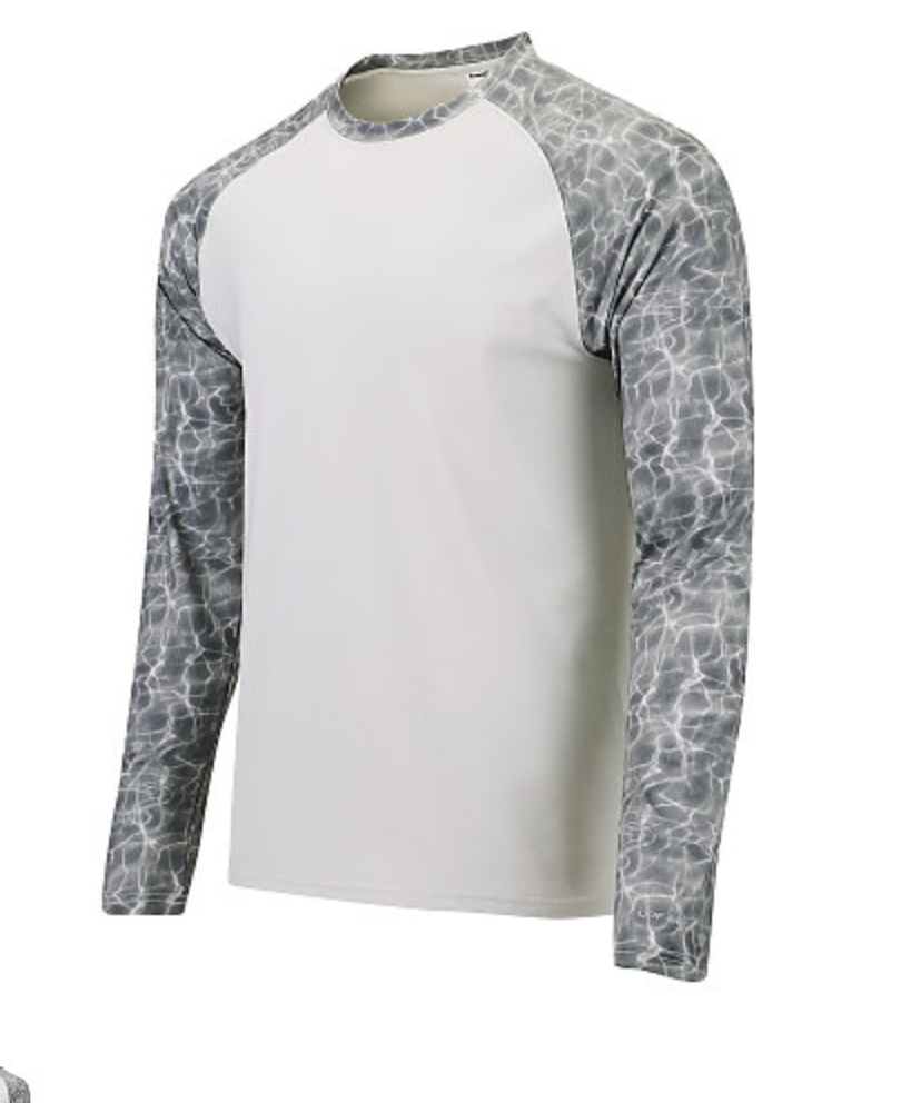 ParagonXP Panama Adult Raglan Sublimated Long Sleeve Performance Tee -  Shock Oceanic Print