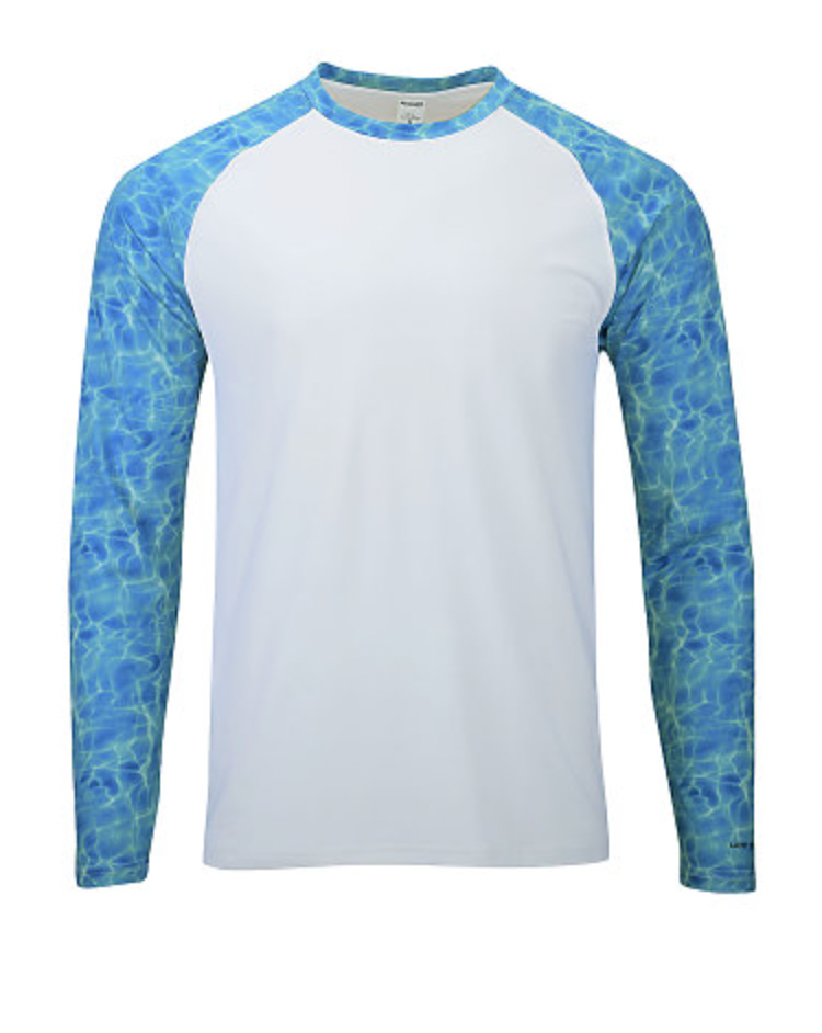 ParagonXP Panama Adult Raglan Sublimated Long Sleeve Performance Tee -  Shock Oceanic Print