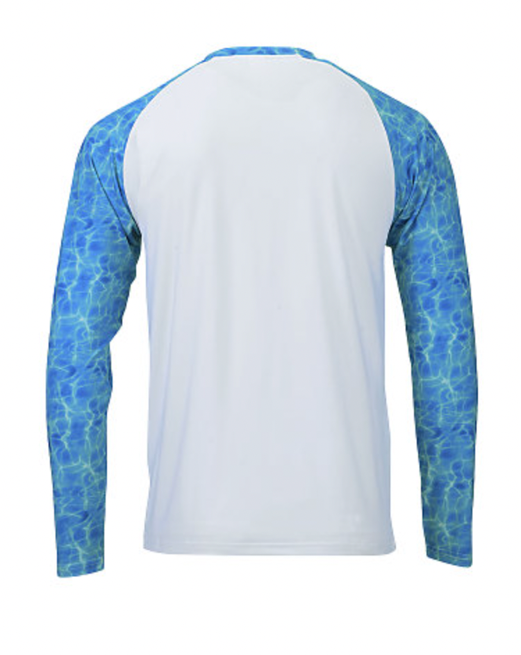 ParagonXP Panama Adult Raglan Sublimated Long Sleeve Performance Tee -  Shock Oceanic Print