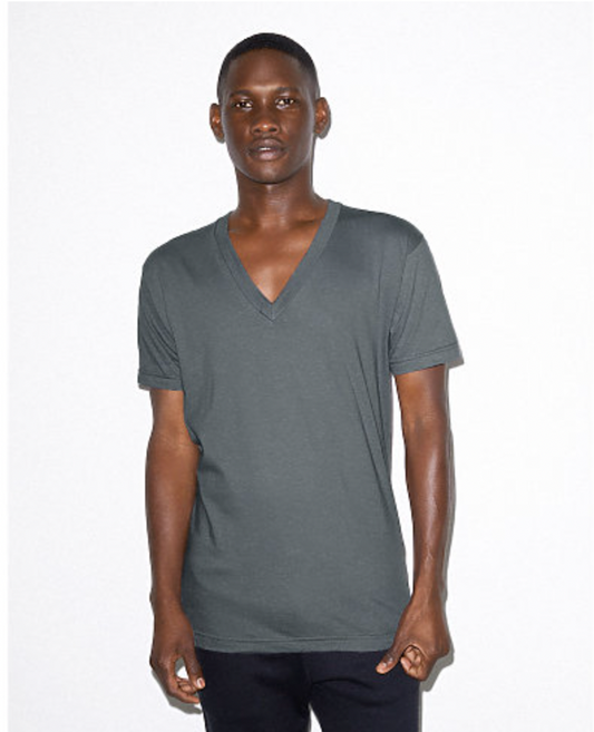 American Apparel Unisex Fine Jersey V-Neck Tee