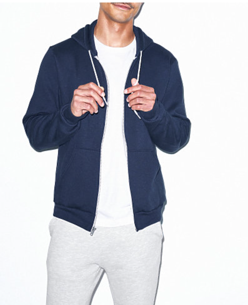 American Apparel Unisex Flex Fleece Zip Hooded Sweatshirt