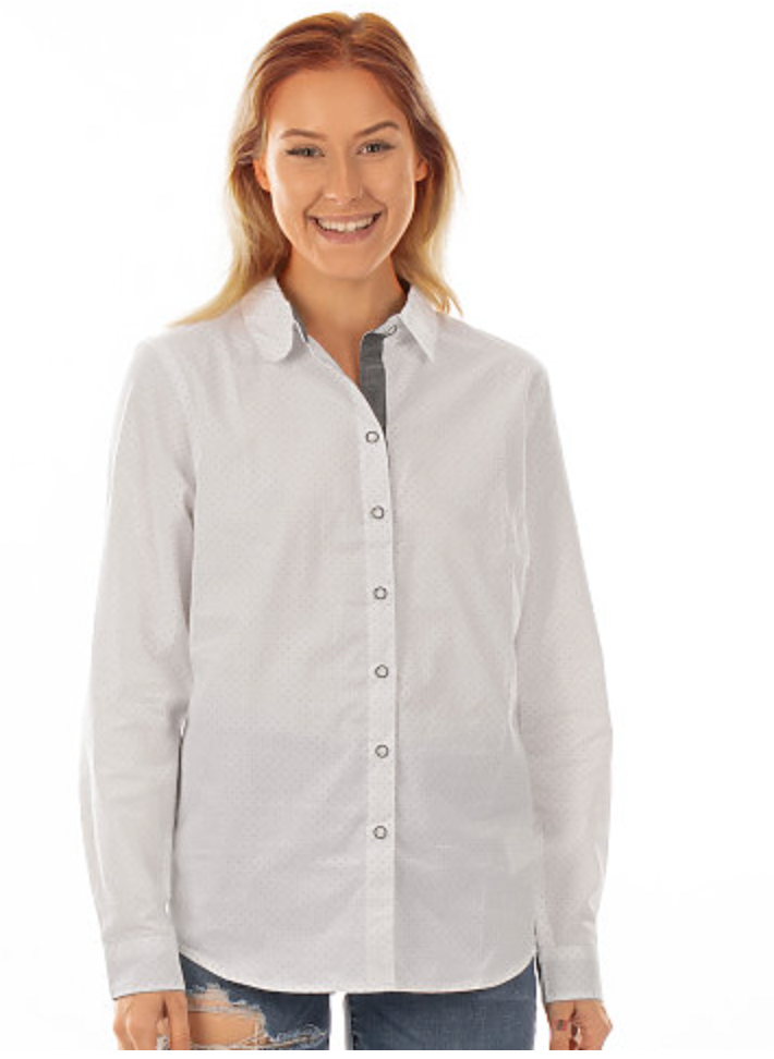 Burnside Ladies' Long Sleeve Peached Poplin Shirt