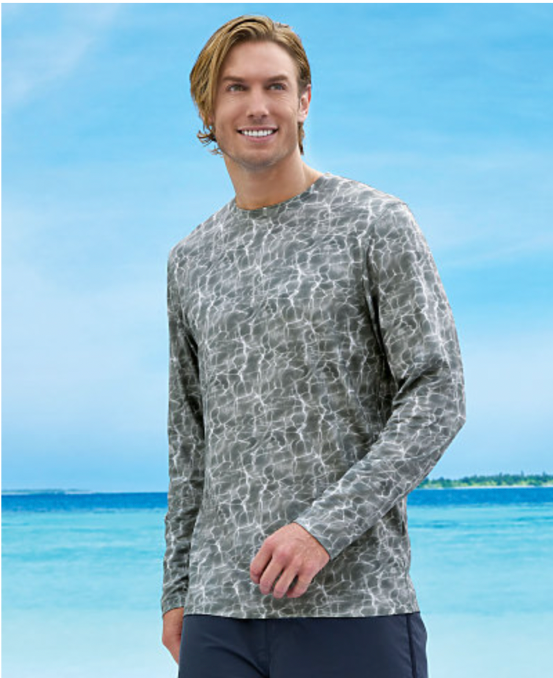 ParagonXP Belize Adult Full Sublimated Long Sleeve Performance Tee - Oceanic Print