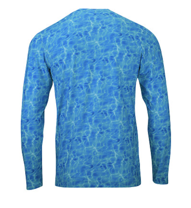 ParagonXP Belize Adult Full Sublimated Long Sleeve Performance Tee - Oceanic Print