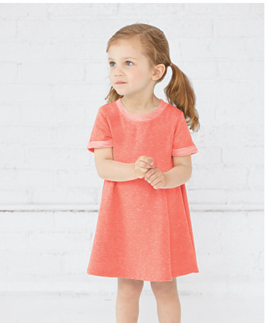 Rabbit Skins Toddler Harborside Melange French Terry Twirl Dress