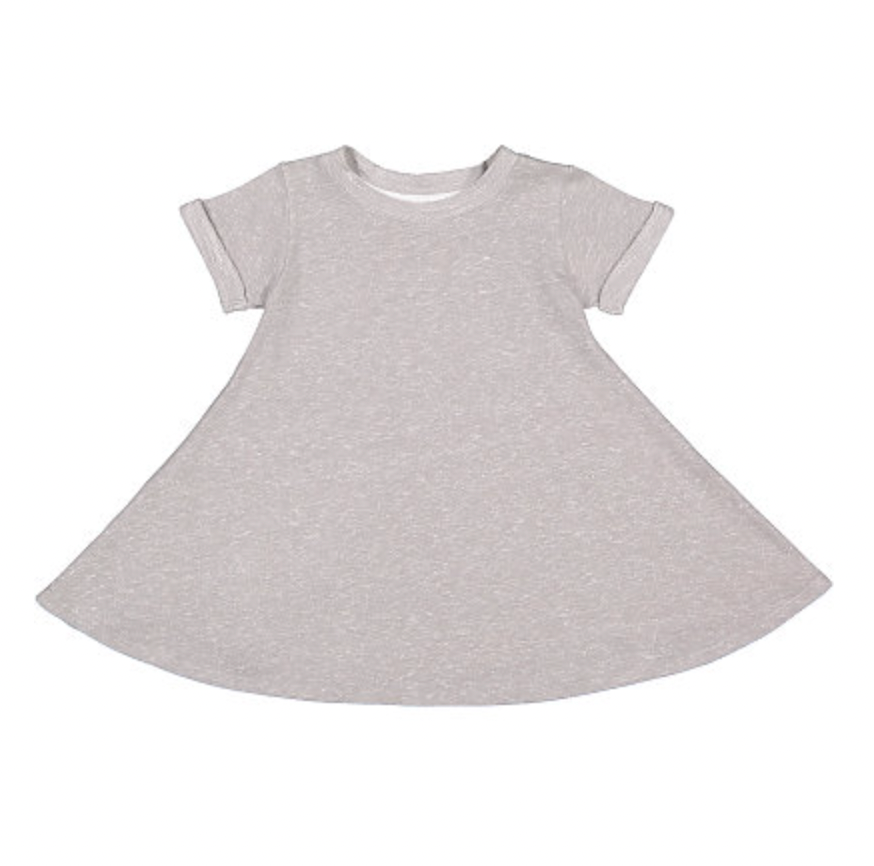 Rabbit Skins Toddler Harborside Melange French Terry Twirl Dress