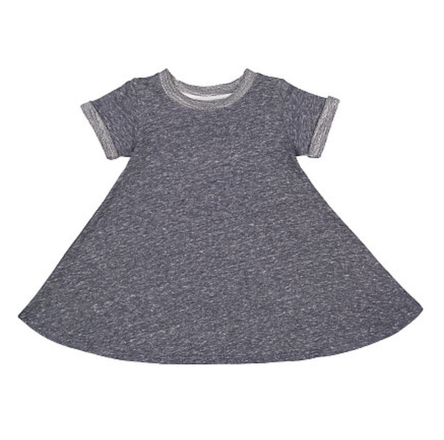Rabbit Skins Toddler Harborside Melange French Terry Twirl Dress