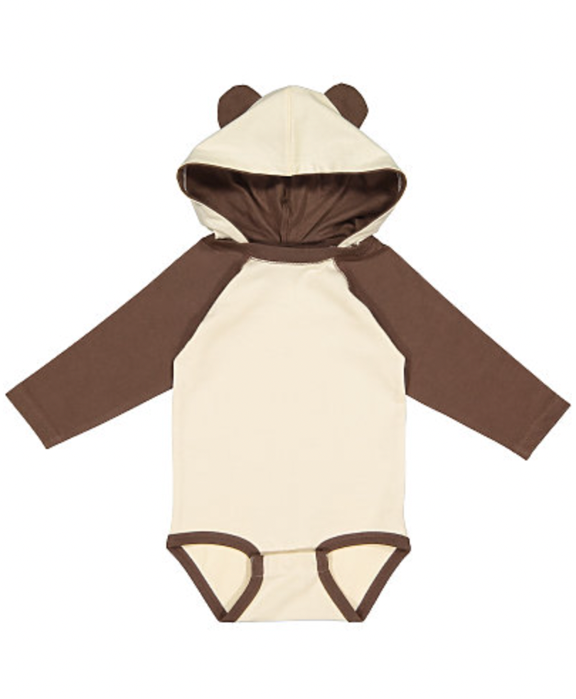 Rabbit Skins Infant Long Sleeve Bodysuit with Ears