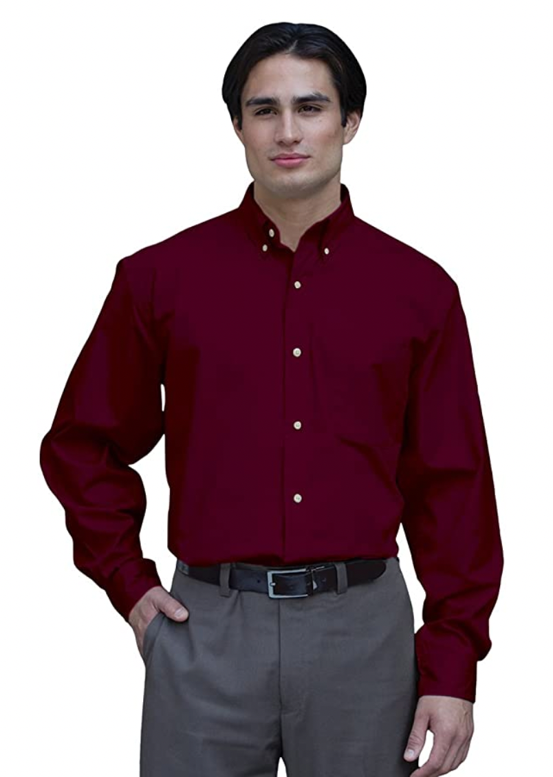 JonathanCorey Men's Long Sleeve Performance Brushed Twill