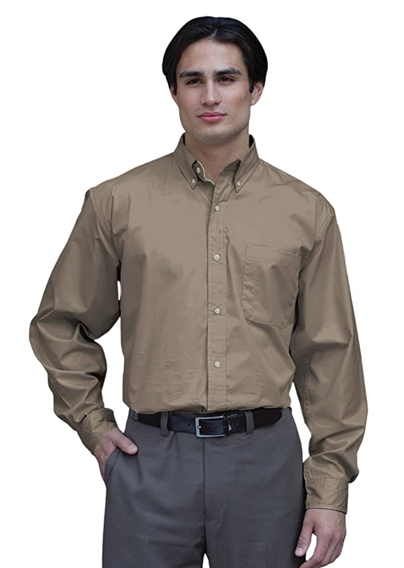 JonathanCorey Men's Long Sleeve Performance Brushed Twill