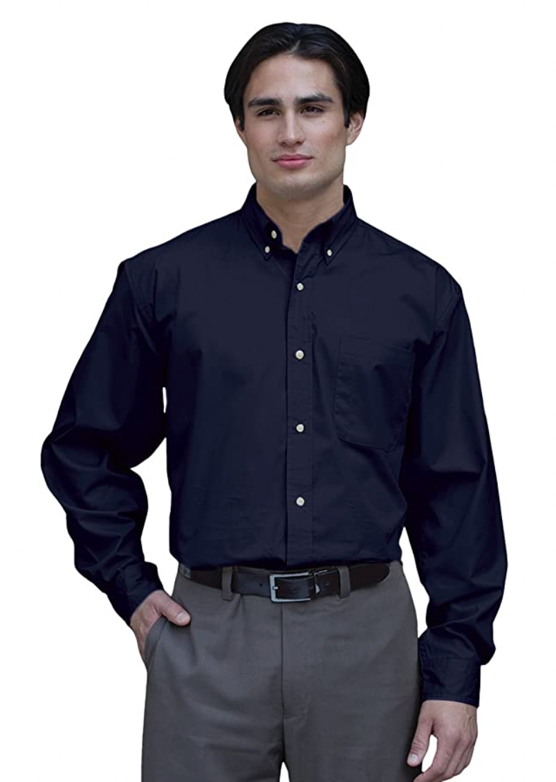 JonathanCorey Men's Long Sleeve Performance Brushed Twill