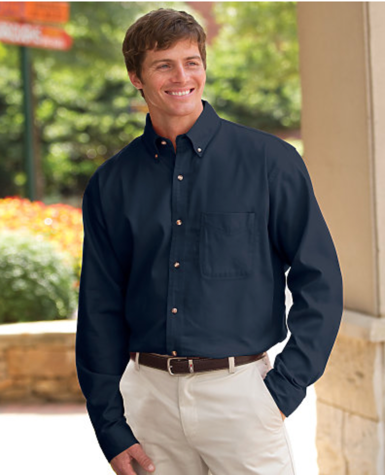 JonathanCorey Men's Long Sleeve Heavyweight Washed Twill