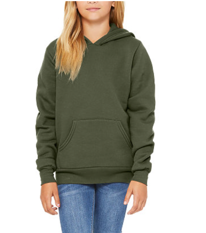 BELLA+CANVAS Youth Sponge Fleece Pullover Hood