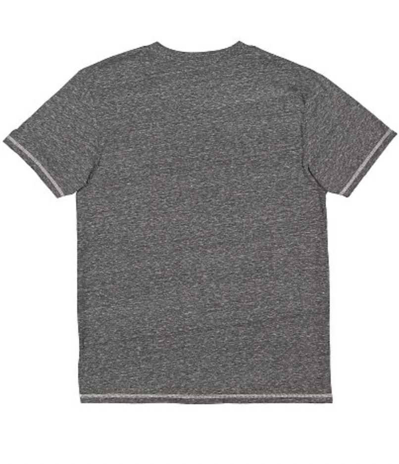 LAT Mens Henley Melange Jersey Tee