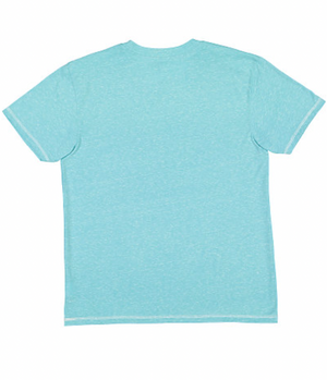 LAT Mens Henley Melange Jersey Tee