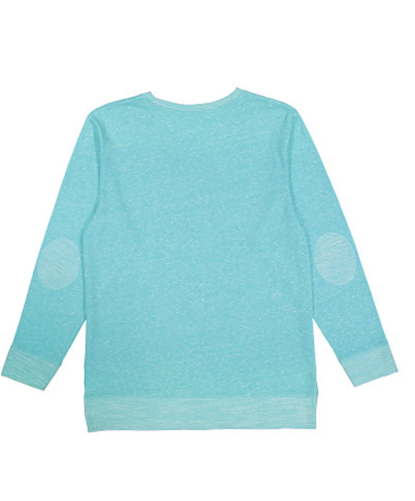 LAT Adult Harborside French Terry Crew with Elbow Patches