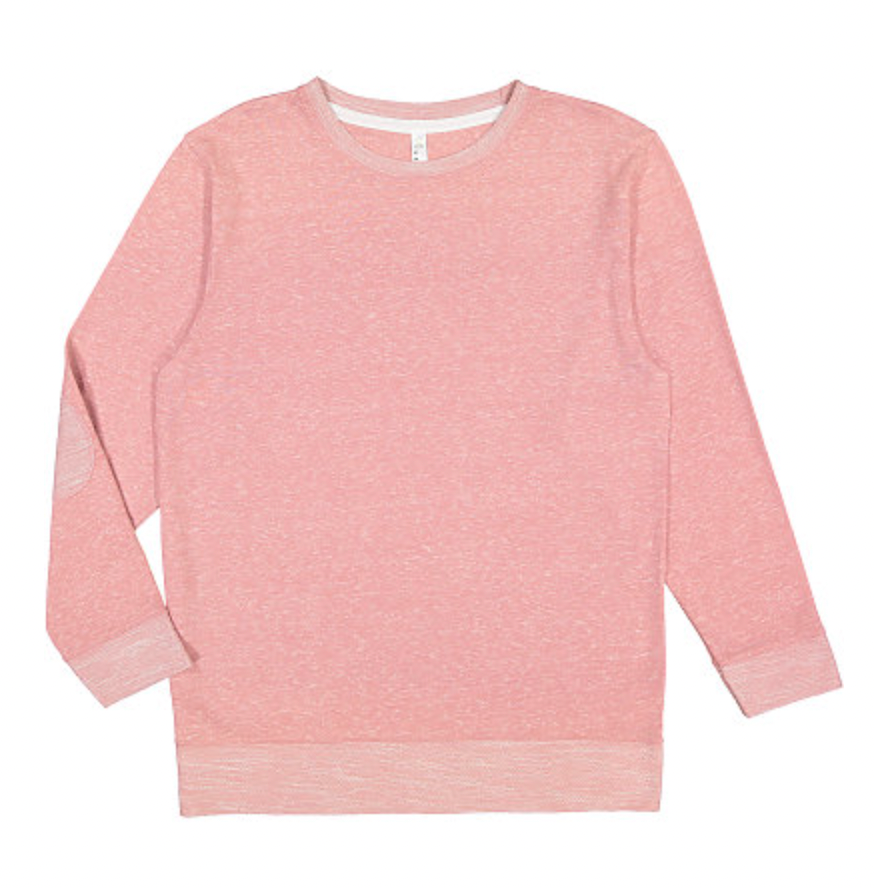 LAT Adult Harborside French Terry Crew with Elbow Patches