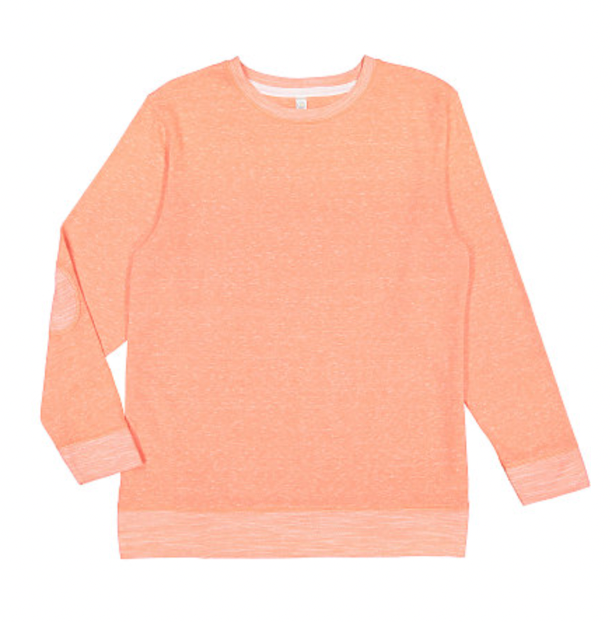 LAT Adult Harborside French Terry Crew with Elbow Patches