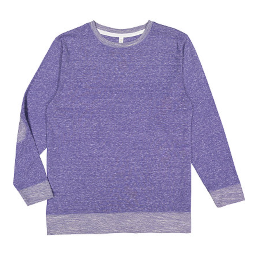 LAT Adult Harborside French Terry Crew with Elbow Patches