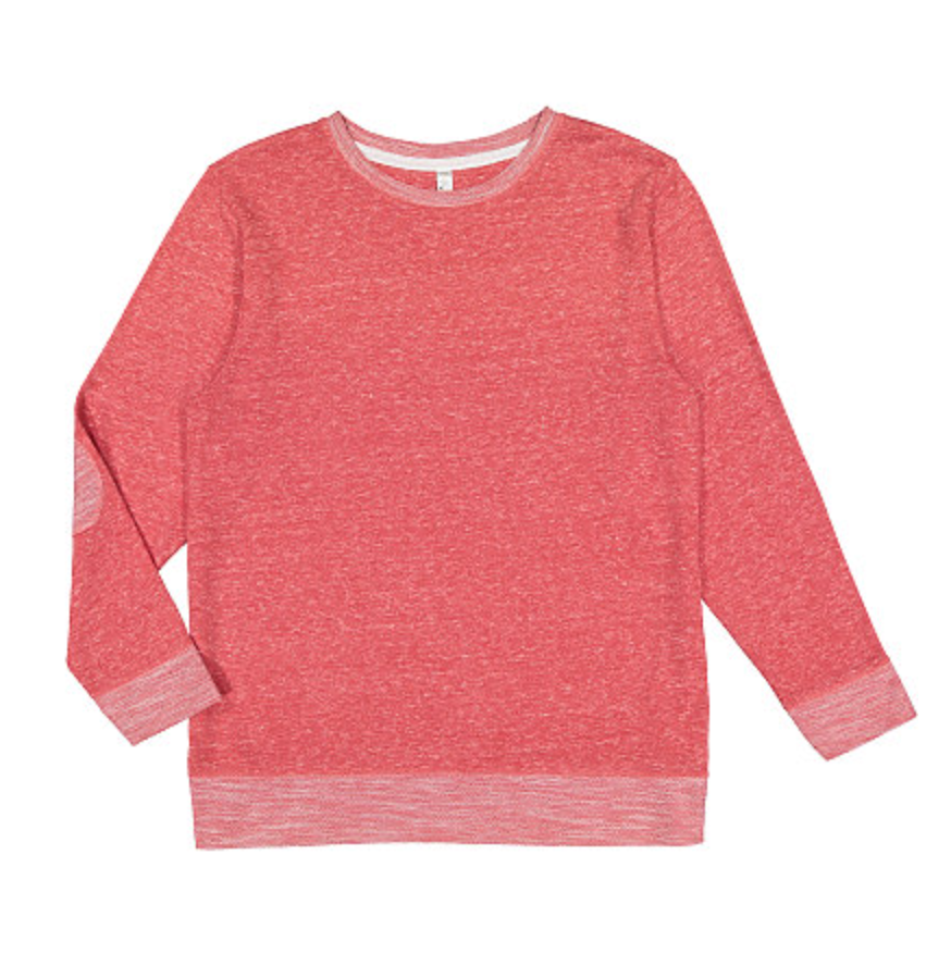 LAT Adult Harborside French Terry Crew with Elbow Patches