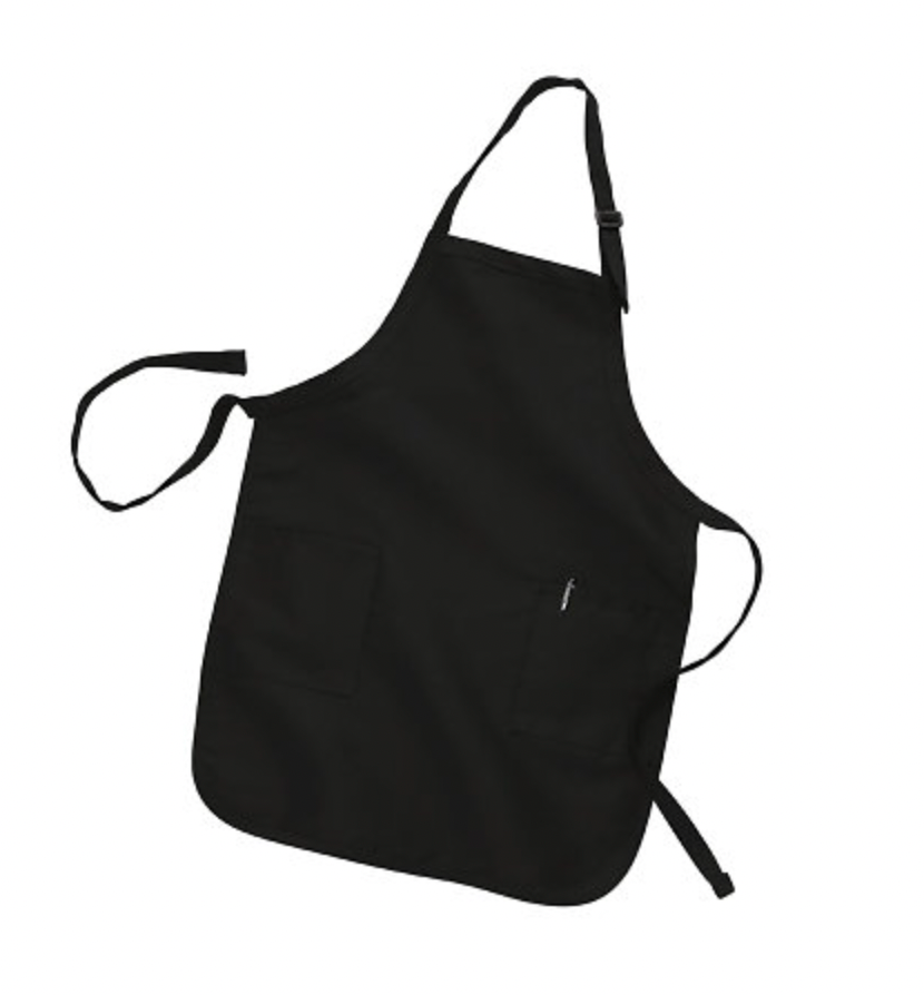 Q-Tees Full Length Apron with 2 Patch Pockets