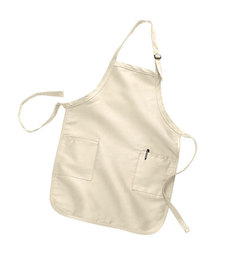 Q-Tees Full Length Apron with 2 Patch Pockets