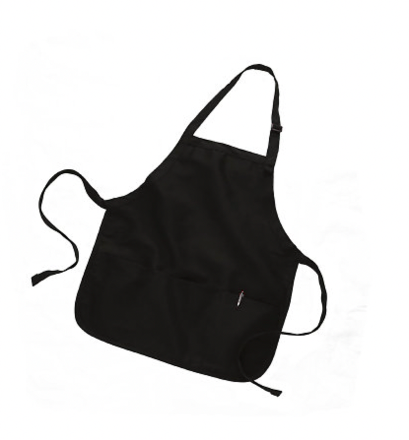 Q-Tees Medium Length Apron with 3 Compartment Pouch