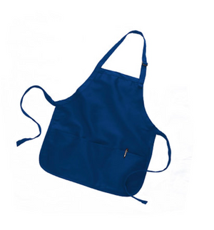 Q-Tees Medium Length Apron with 3 Compartment Pouch