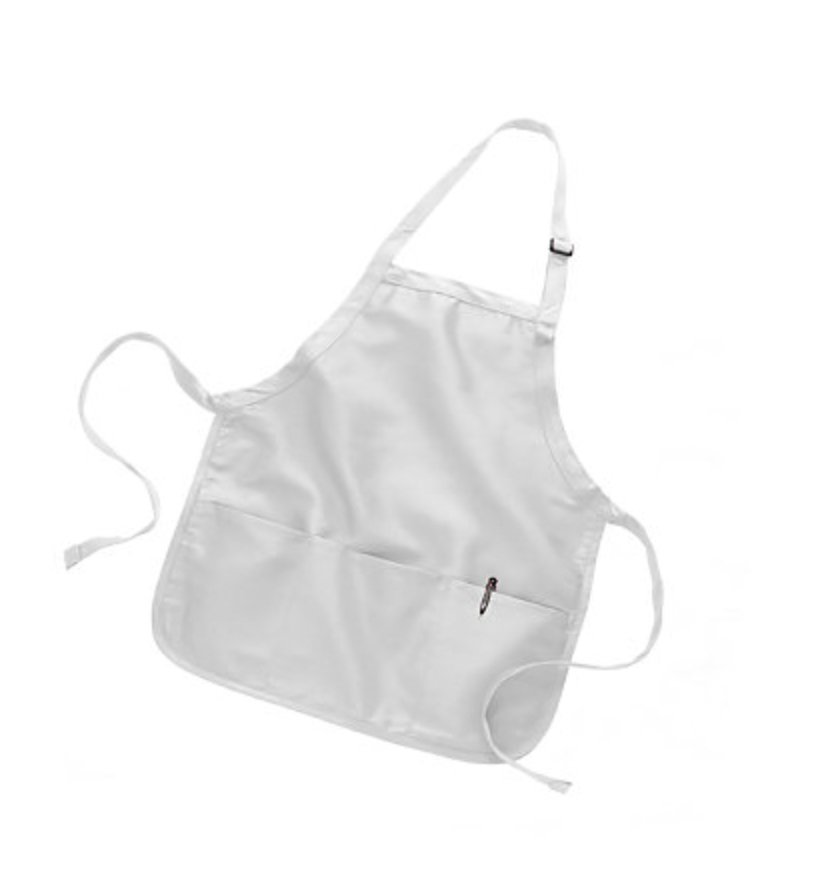 Q-Tees Medium Length Apron with 3 Compartment Pouch