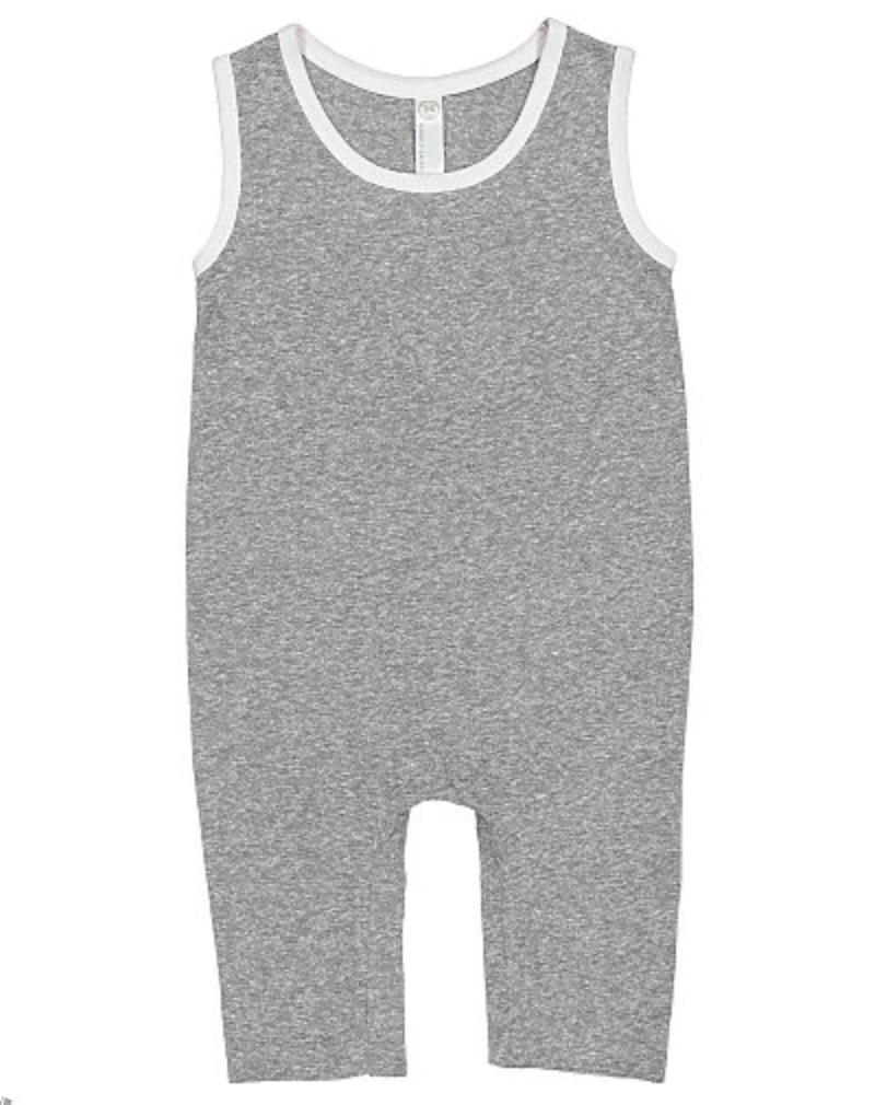 Rabbit Skins Infant Harborside Melange Tank Romper